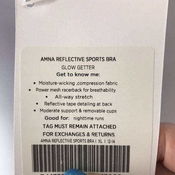 Fabletics Amna Reflective Sports Bra Glow Getter Size XL New - Picture 4 of 8